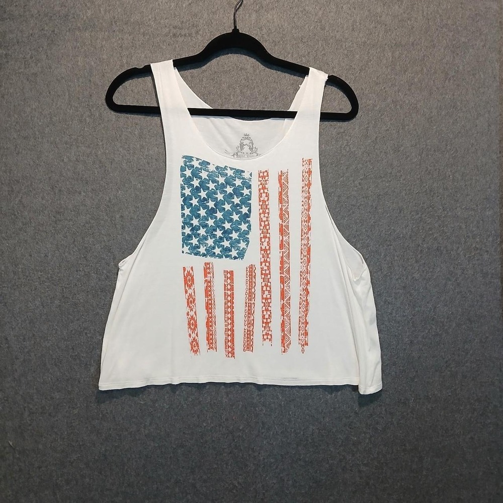 Bear Dance Oversized Tank Super soft patriotic flag flowy americana lana del rey
